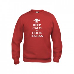 Felpa Girocollo Keep Calm Rossa