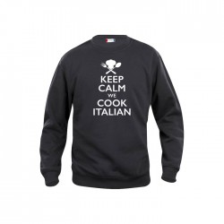 Felpa Girocollo Keep Calm Nera