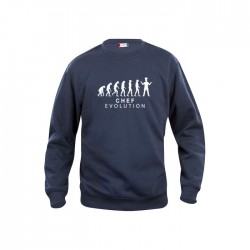 Felpa Girocollo Chef Evolution Blu