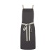 Grembiule Pettorina Grigio con Bretelle a Contrasto