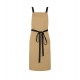Grembiule Pettorina Camel con Bretelle a Contrasto