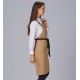 Grembiule Pettorina Camel con Bretelle a Contrasto