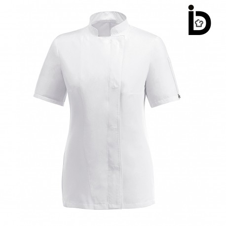 Giacca Cuoco Donna Easy Bianco Microfibra M/Corte