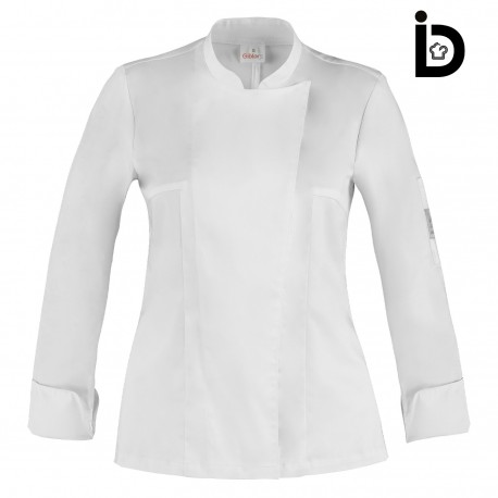 Giacca Cuoco Donna Celine Elasticizzata Bianca