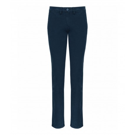 Pantalone Chino Donna Grigio Blu