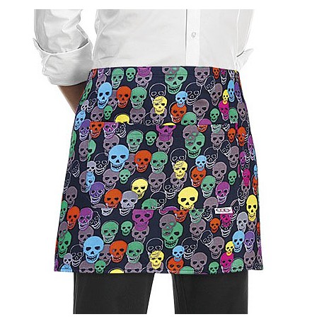 Grembiule Vita Corto Color Skulls