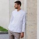 Giacca Cuoco Edwin Tencel Stretch Bianco