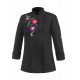 Giacca Cuoco Donna Black Flowers