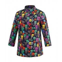 Giacca Cuoco Donna Color Skulls