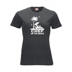 T-Shirt Donna Chef On The Beach Antracite Melange