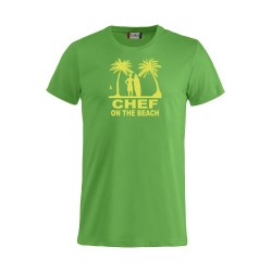 T-Shirt Chef On The Beach Verde Acido