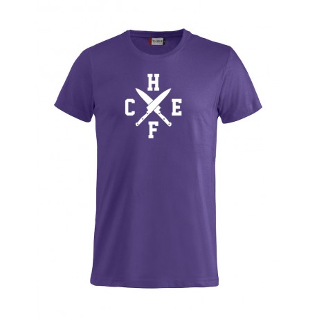T-Shirt Chef Coltelli Viola