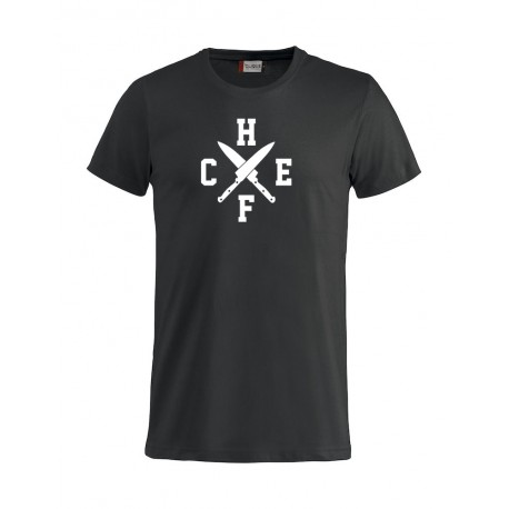 T-Shirt Chef Coltelli Nera