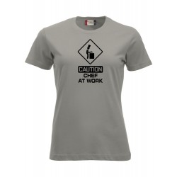 T-Shirt Donna Chef At Work Grigia