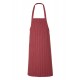 Grembiule Cuoco Pettorina Gessato Bordeaux