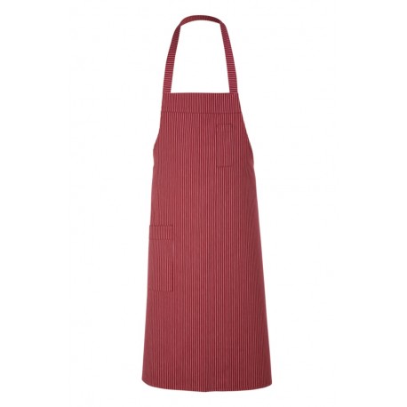 Grembiule Cuoco Pettorina Gessato Bordeaux