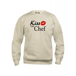 Felpa Girocollo Kiss the Chef Sabbia