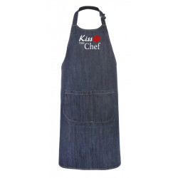 Grembiule Pettorina Lux Jeans Kiss The Chef