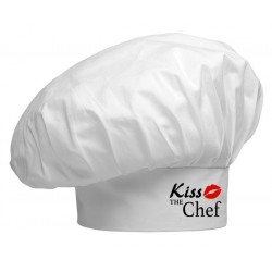 Cappello Cuoco Bianco Kiss The Chef