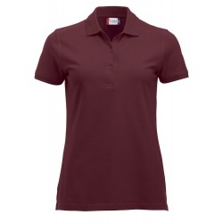 Polo Donna Manica Corta Bordeaux
