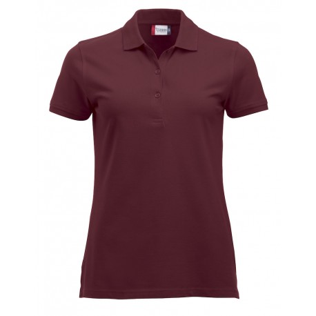 Polo Donna Manica Corta Bordeaux