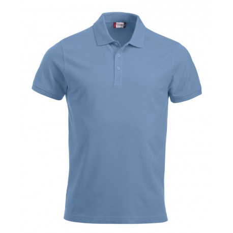 Polo Uomo Manica Corta Celeste