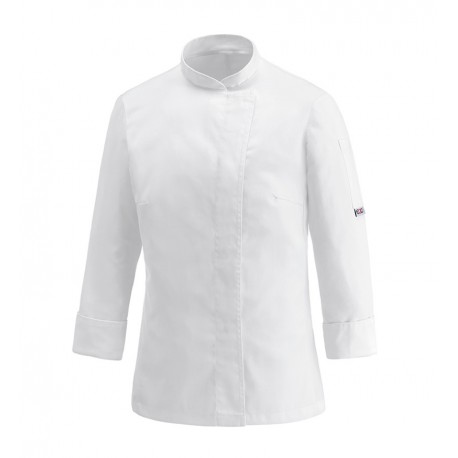 Giacca Cuoco Donna Francesca Microfibra Bianco