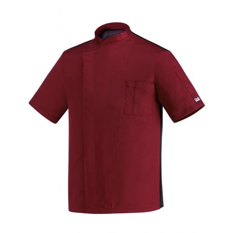 Giacca Cuoco Ottavio Manica Corta Policotone Bordeaux