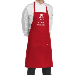 Grembiule Cuoco Keep Calm Rosso