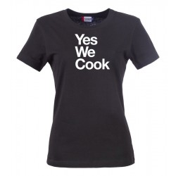T-Shirt Donna Yes We Cook Nera