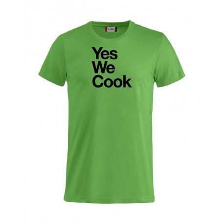 T-Shirt Chef Yes We Cook Verde
