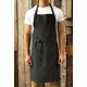 Grembiule Cuoco Pettorina Premier Denim Nero