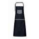 Grembiule Pettorina Contrast Denim Nero
