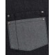 Grembiule Pettorina Contrast Denim Nero
