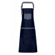 Grembiule Pettorina Contrast Denim Blu