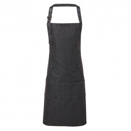 Grembiule Cuoco Pettorina Premier Denim Nero