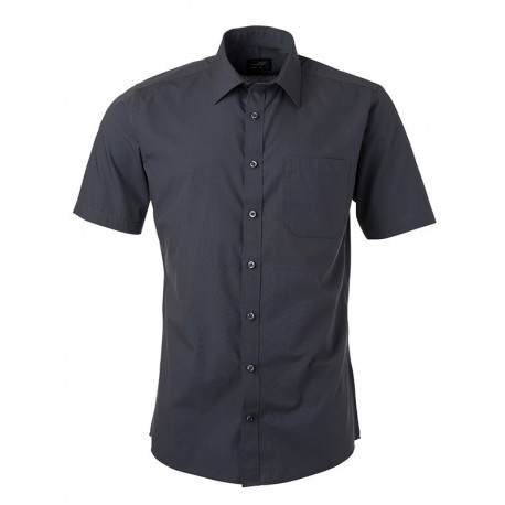 Camicia Uomo Policotone Manica Corta Zinc
