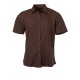 Camicia Donna Policotone Manica Corta Marrone