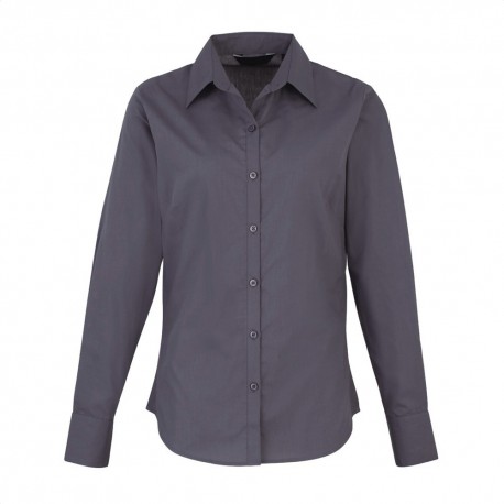 Camicia Donna Policotone Manica Lunga Zinc