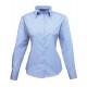 Camicia Donna Policotone Manica Lunga Celeste