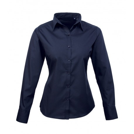 Camicia Donna Policotone Manica Lunga Blu