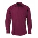 Camicia Uomo Policotone Manica Lunga Bordeaux