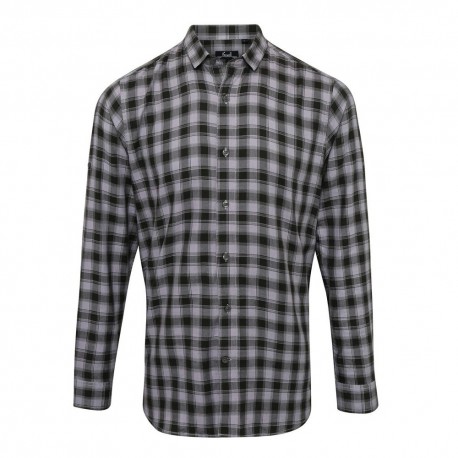 Camicia Uomo Mulligan Quadri Grigio/Nero