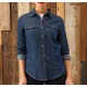 Camicia Donna Jeans Blu Scuro