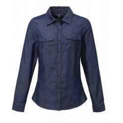 Camicia Donna Jeans Blu Scuro