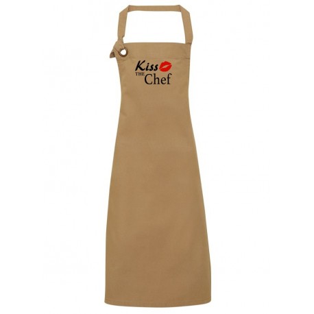 Grembiule Canvas Khaki Kiss The Chef
