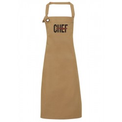 Grembiule Canvas Khaki Chef Cut