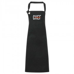 Grembiule Canvas Nero Chef Cut
