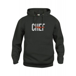 Felpa Cappuccio Nera Chef Cut