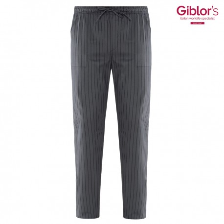 Pantalone Cuoco Enrico Gessato Largo Grigio